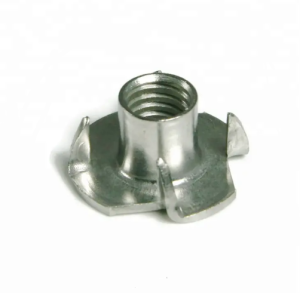 Funiture fasteners carbon steel zinc plated M8 four claws nut