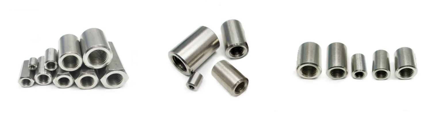 stainless steel extended cylindrical nut thickened welded round nut